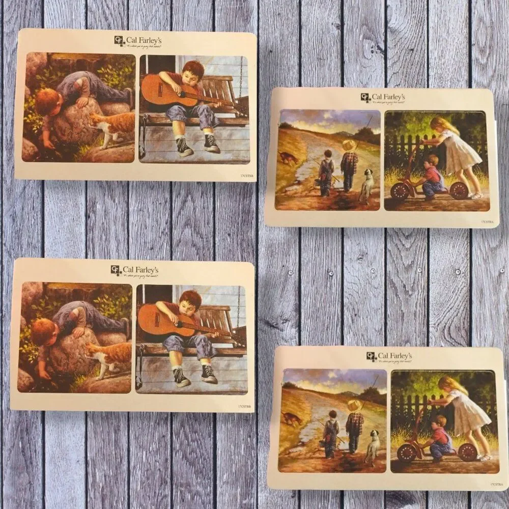 Jim Daly 8 Coaster Lot Cal Farley's Boy's Ranch New & Uncut Cardboard Coasters